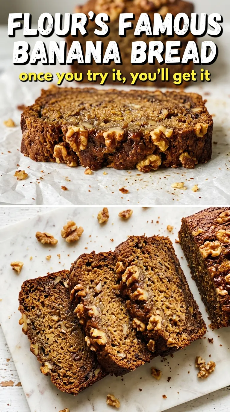 Flour's Famous Banana Bread bakery-style moist crumb
