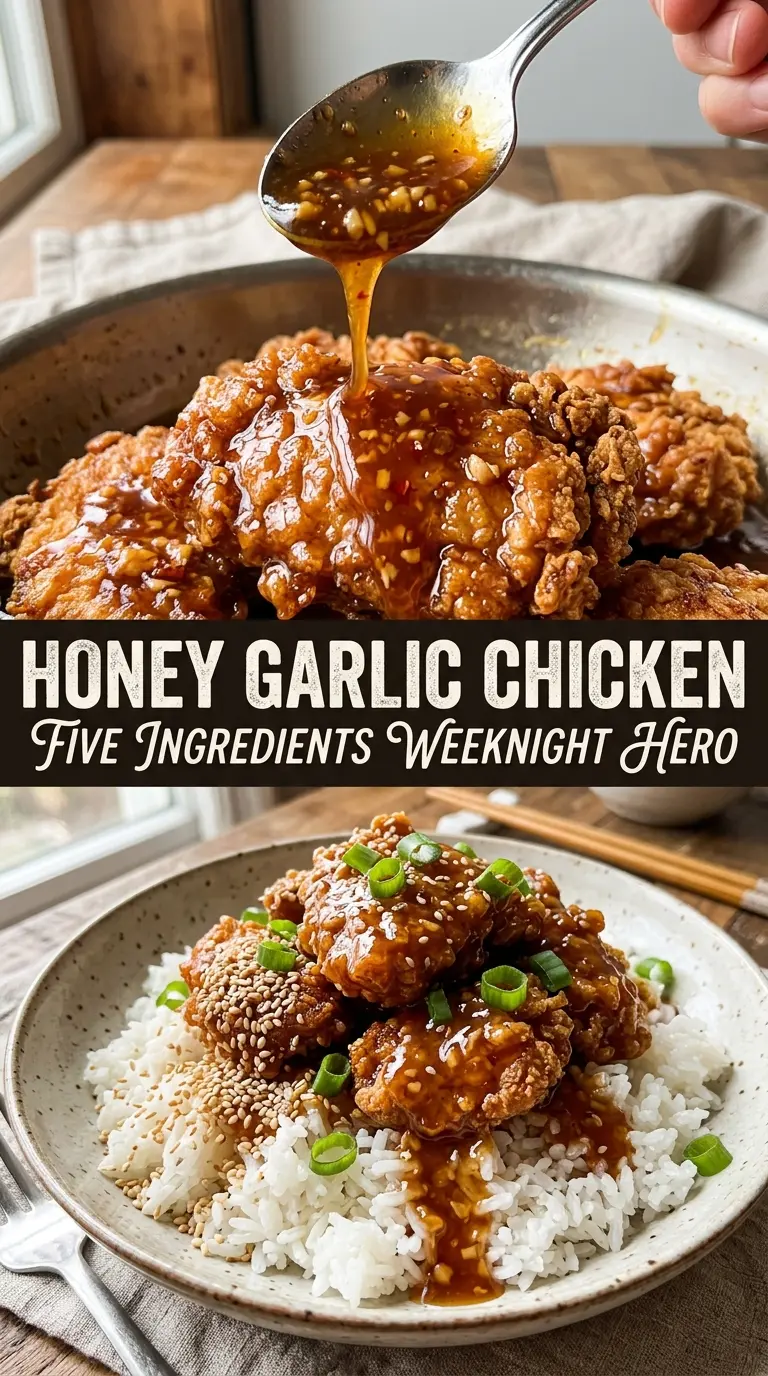 Honey Garlic Chicken sticky amber glaze