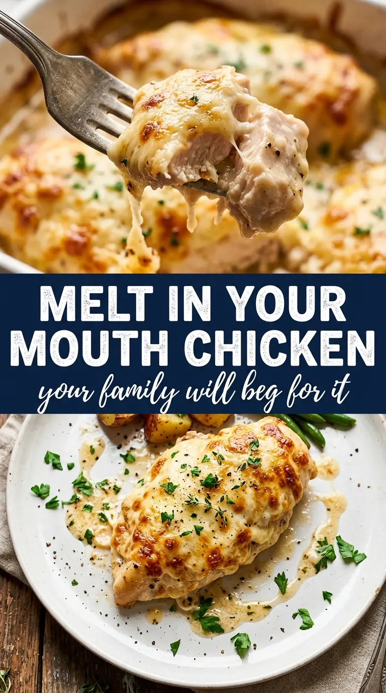 Melt In Your Mouth Chicken golden Parmesan crust