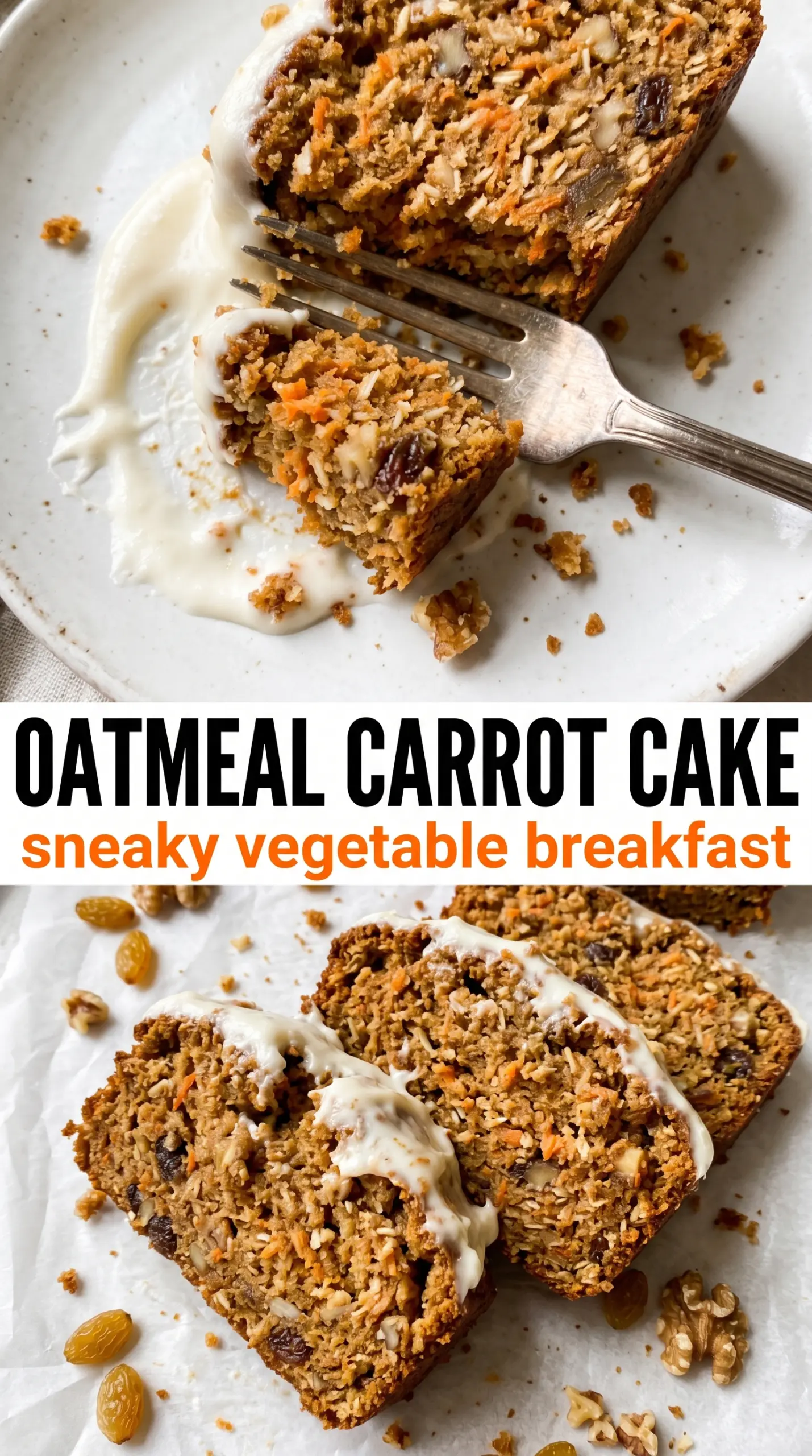 Oatmeal Carrot Cake moist spiced squares