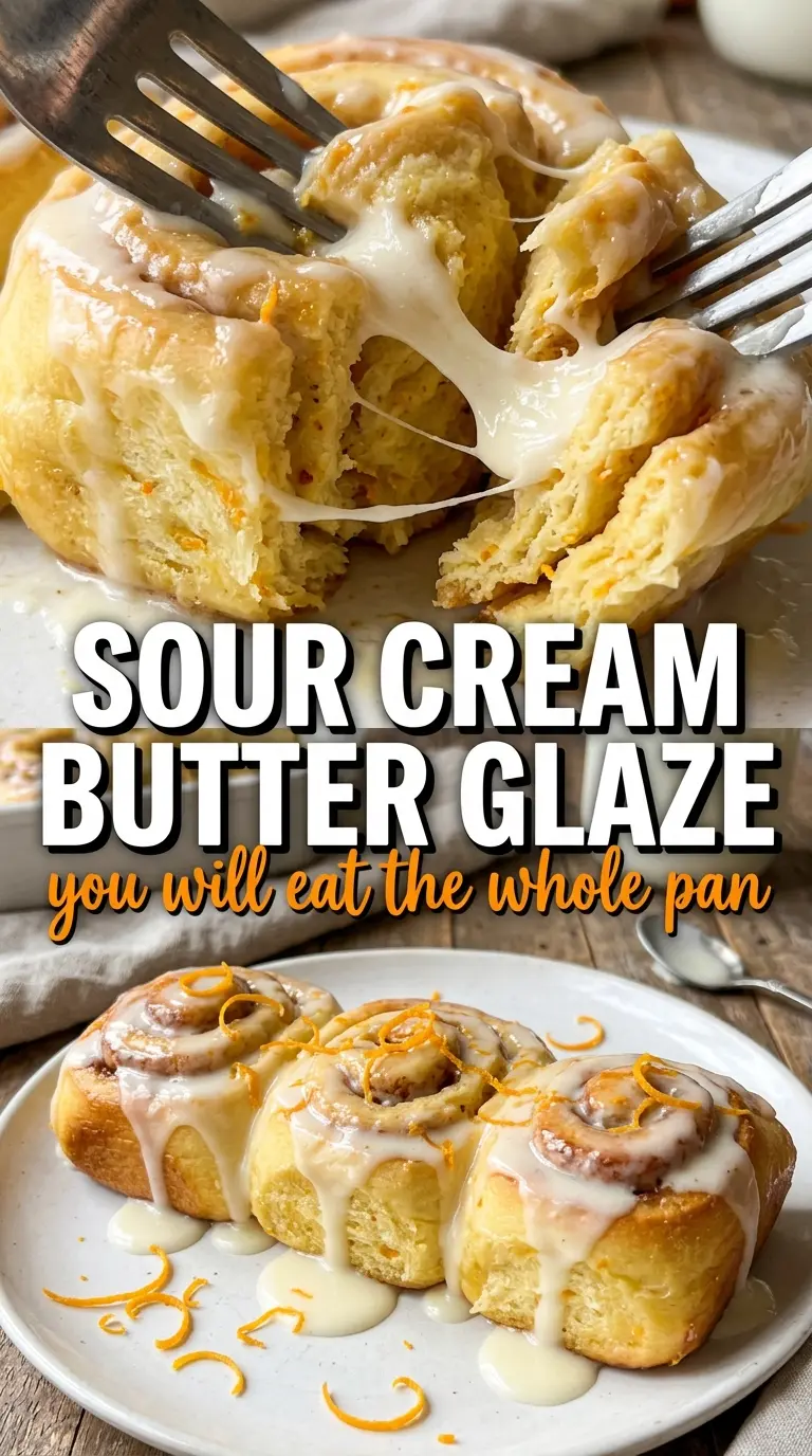 Fresh baked rolls with glaze