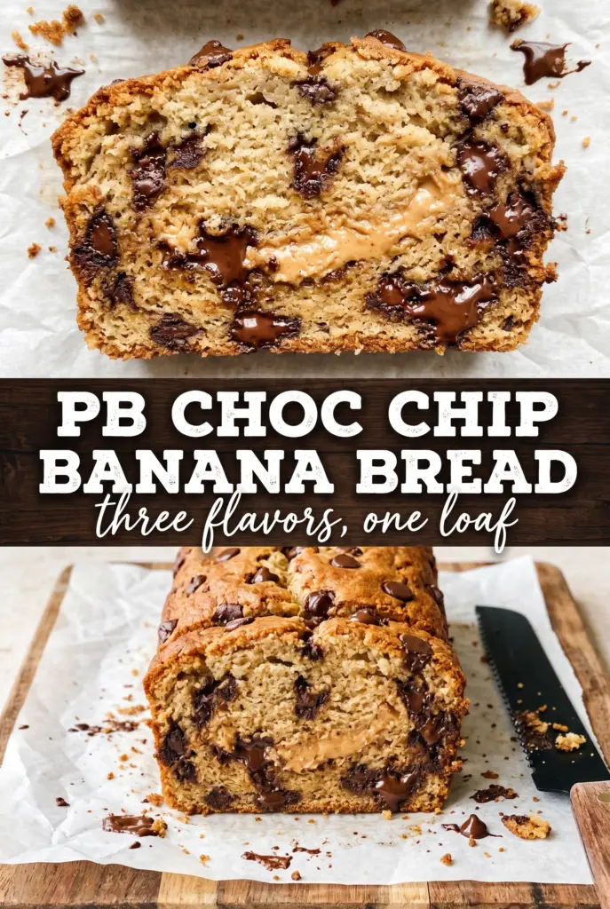 Peanut Butter Chocolate Chip Banana Bread