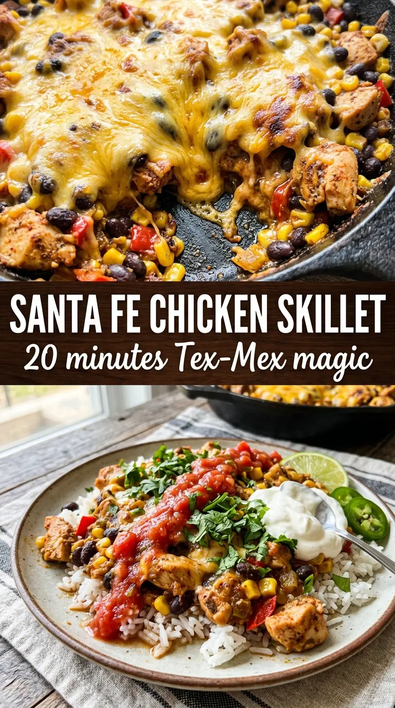 Santa Fe Chicken Skillet golden chicken black beans corn