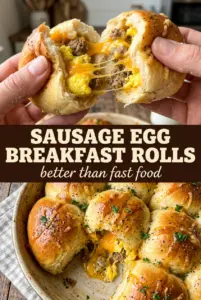 Sausage Egg Breakfast Rolls