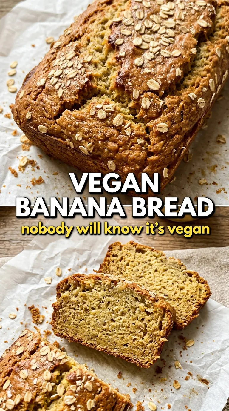 Vegan Banana Bread golden moist crumb