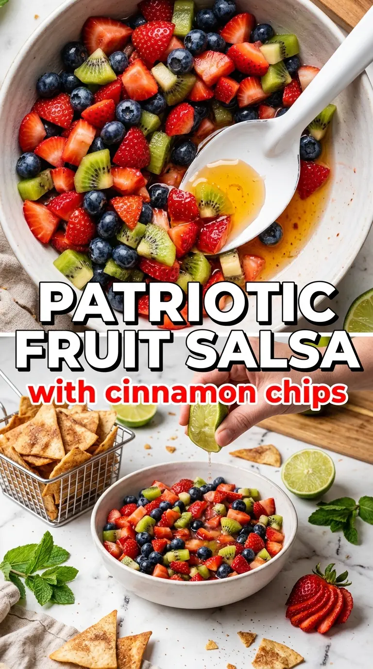 4th of July fruit salsa red white blue