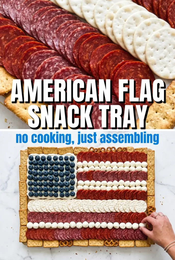 American Flag Snack Tray