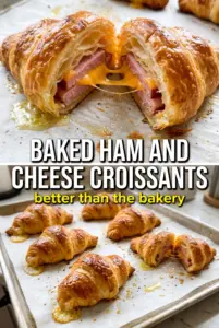 Baked Ham and Cheese Croissants