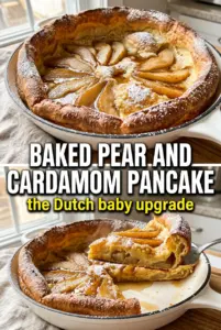 Baked Pancake with Pear and Cardamom