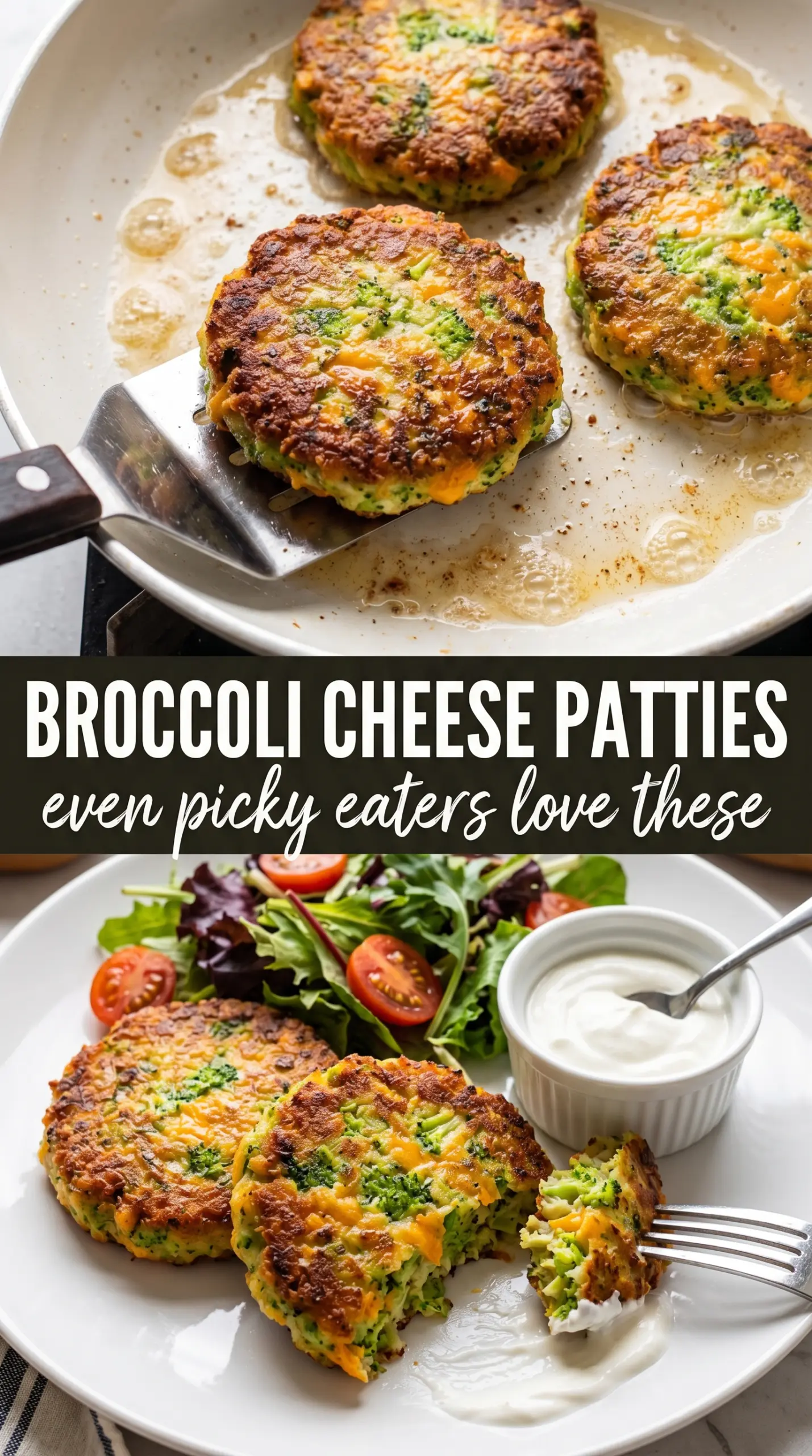 Broccoli Cheese Patties crispy cheddar broccoli