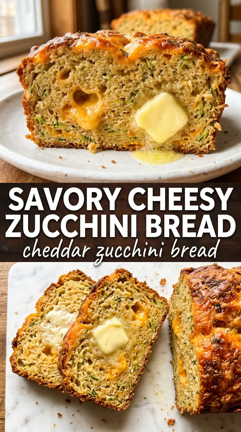 Cheddar Zucchini Bread cheesy savory quick bread