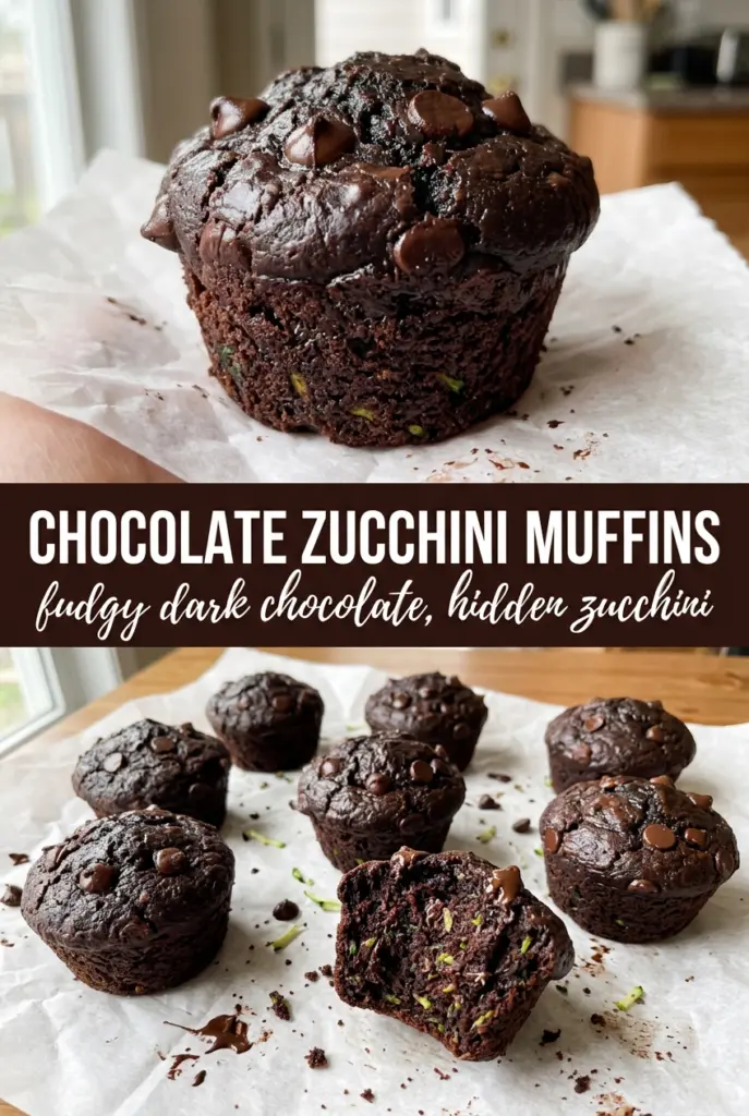 Chocolate Zucchini Muffins