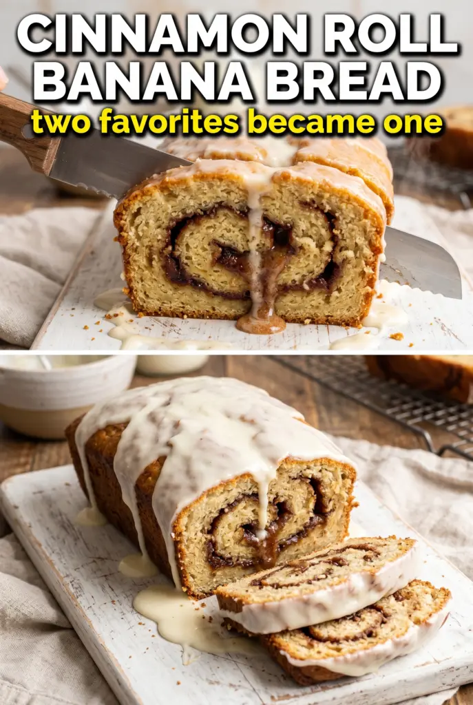 Cinnamon Roll Banana Bread