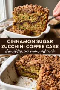 Cinnamon Sugar Zucchini Coffee Cake