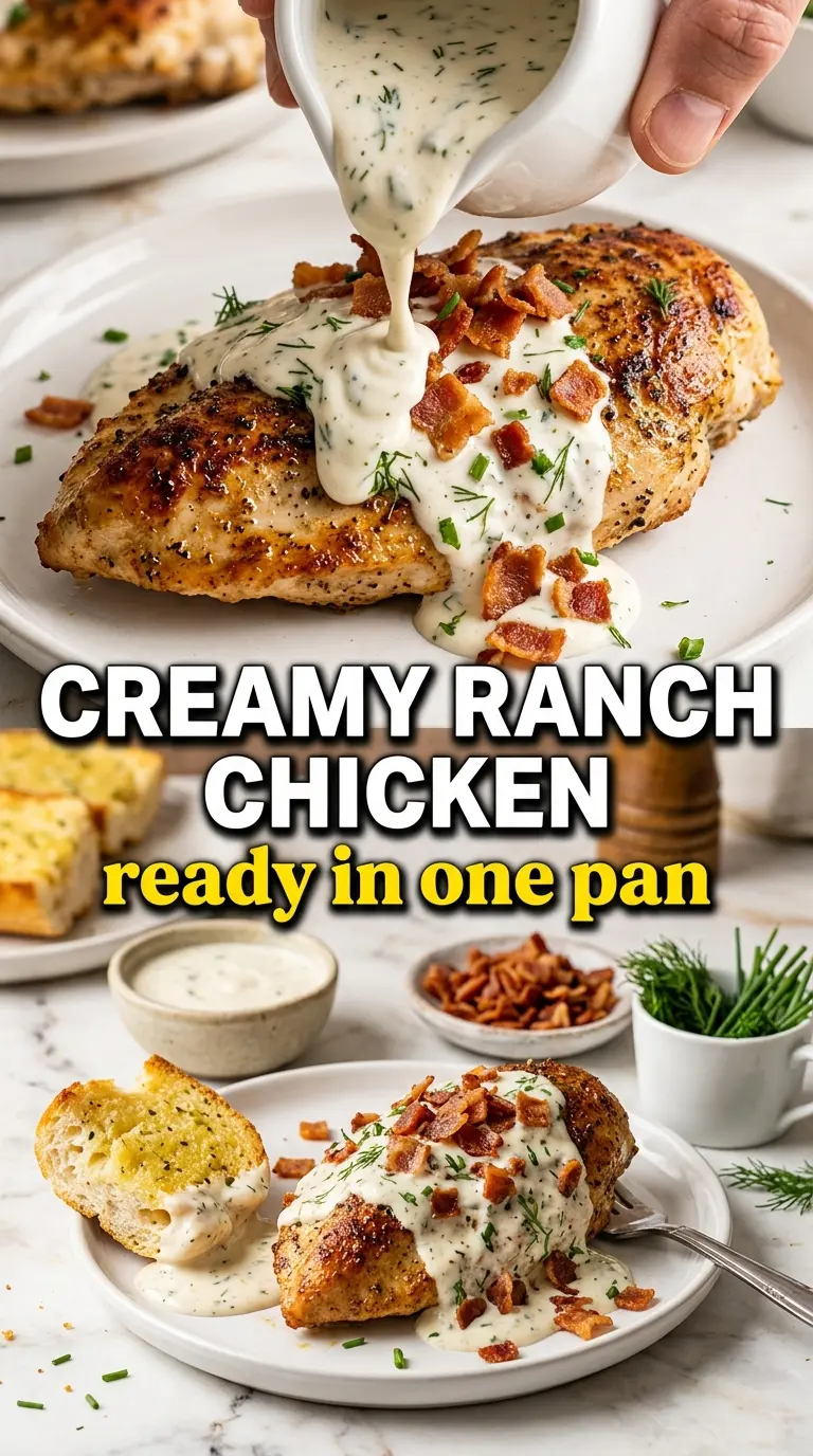 Creamy Ranch Chicken creamy tangy skillet