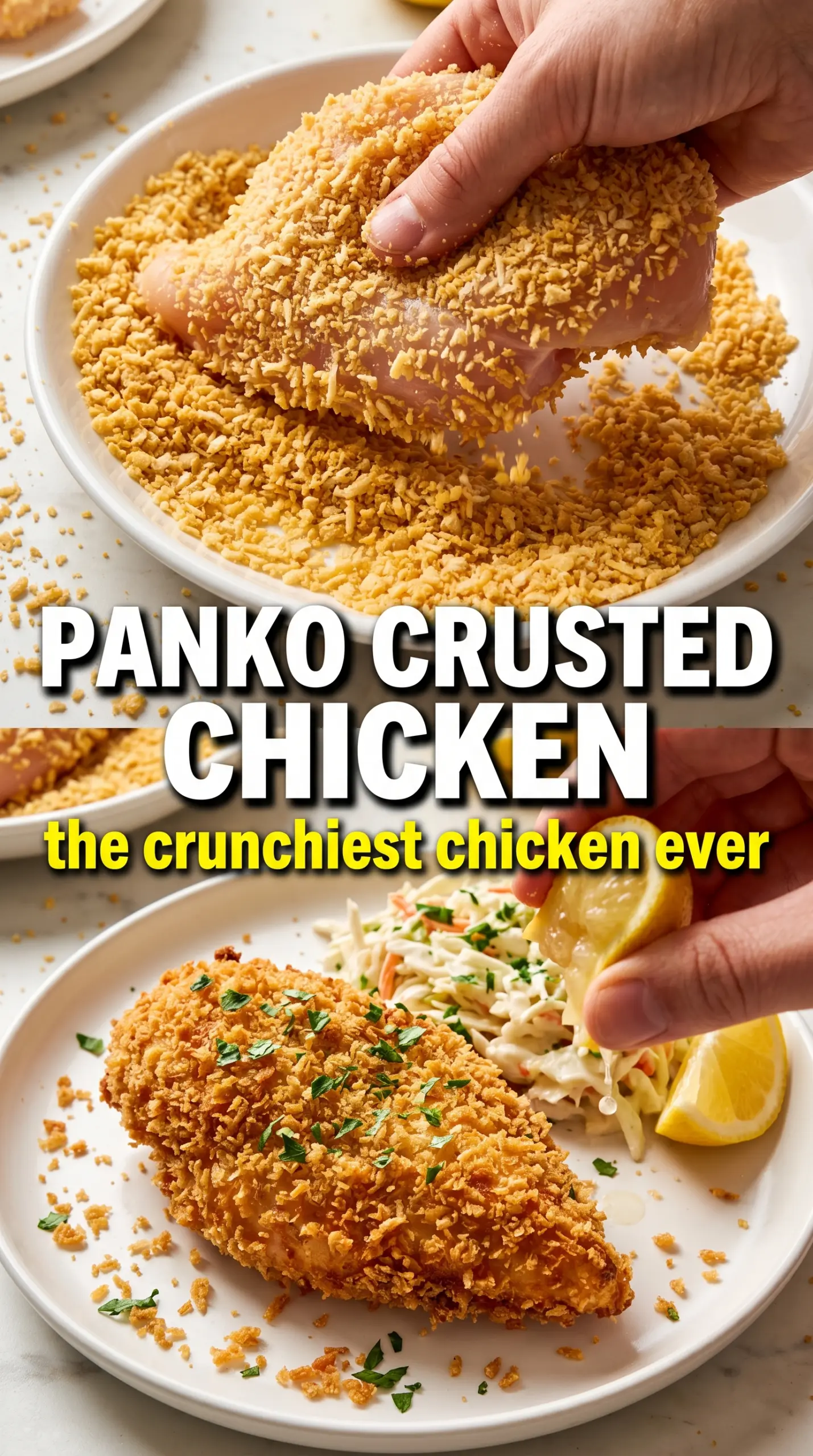 Crispy Panko Crusted Chicken Breasts crunchy golden juicy