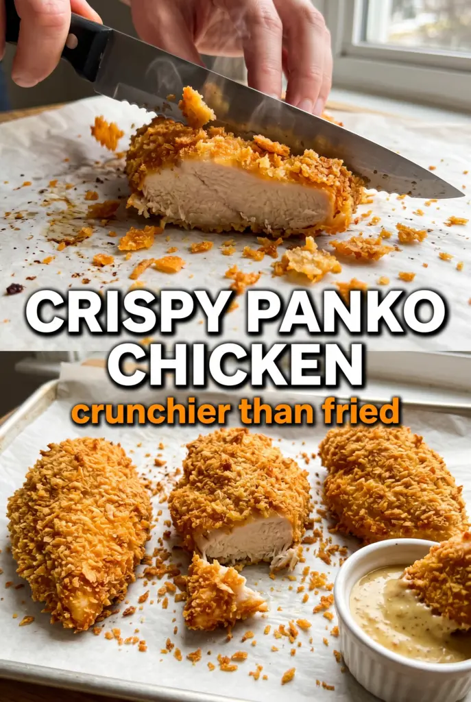 Crispy Panko Crusted Chicken Breasts