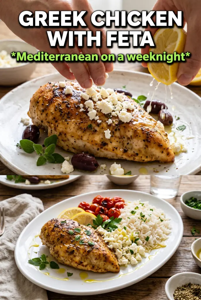 Greek Chicken with Lemon and Feta