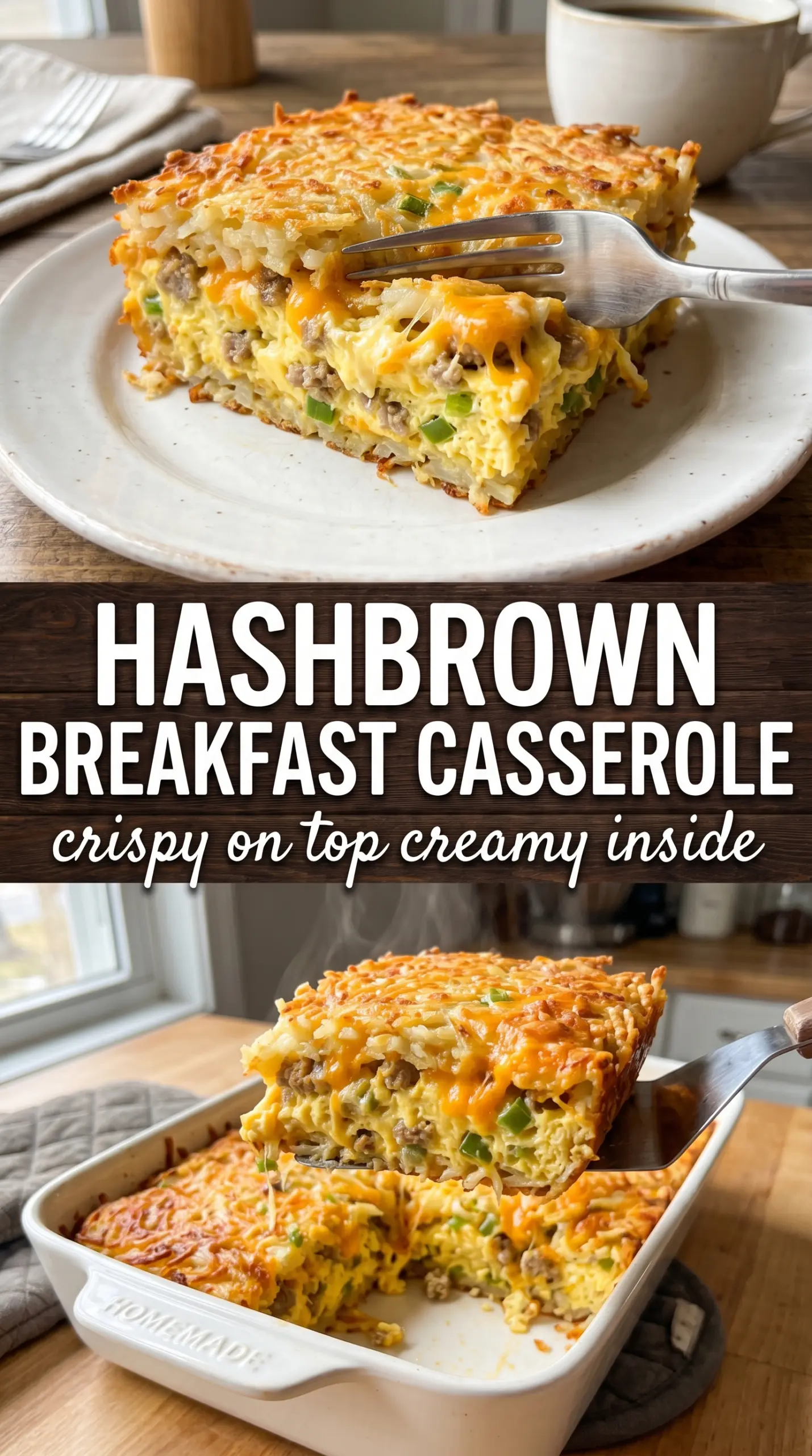 Hashbrown Breakfast Casserole cheesy potato bake