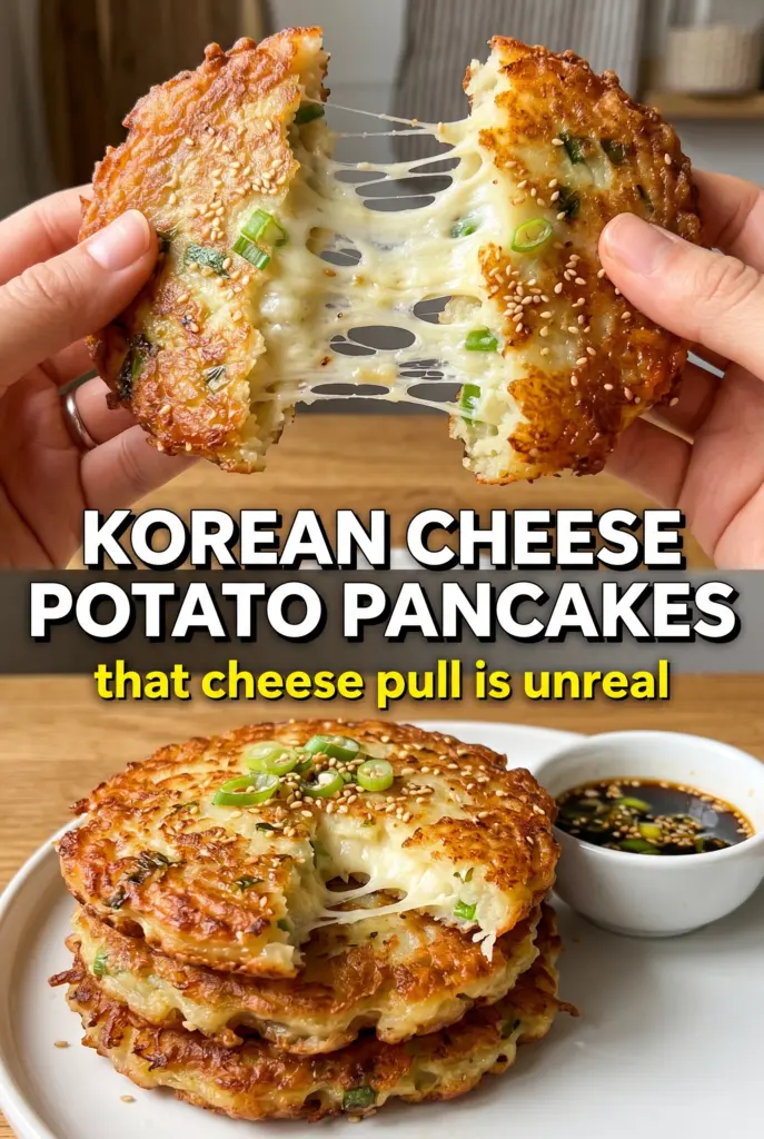 Korean Potato Pancakes with Cheese