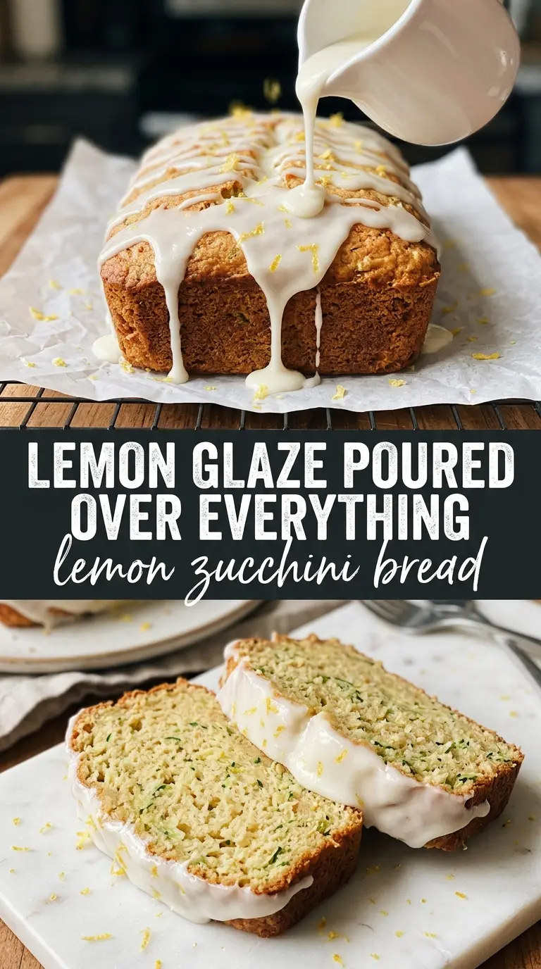 Lemon zucchini bread bright citrus glaze tender crumb