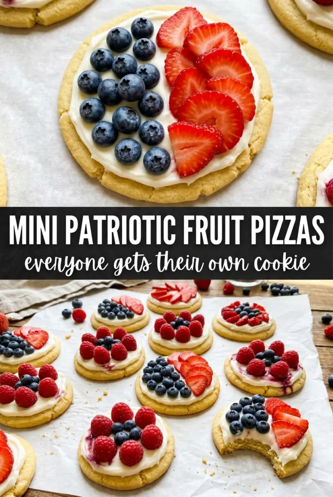 Mini Patriotic Fruit Pizzas