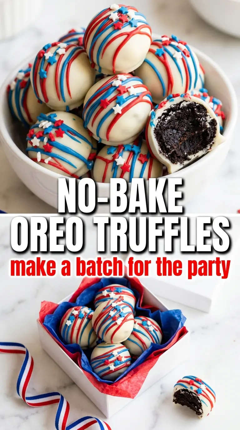 Patriotic Oreo Balls red white blue