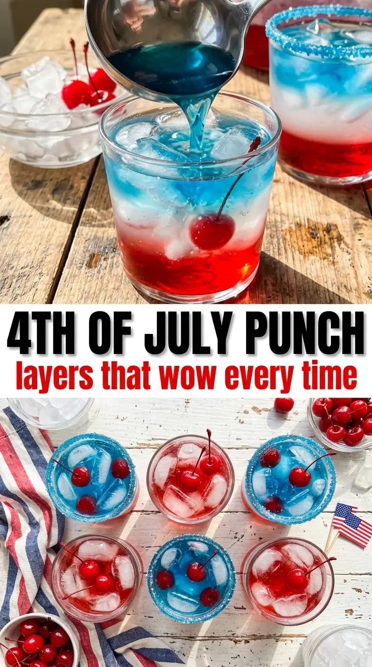 Patriotic Punch red white blue layers
