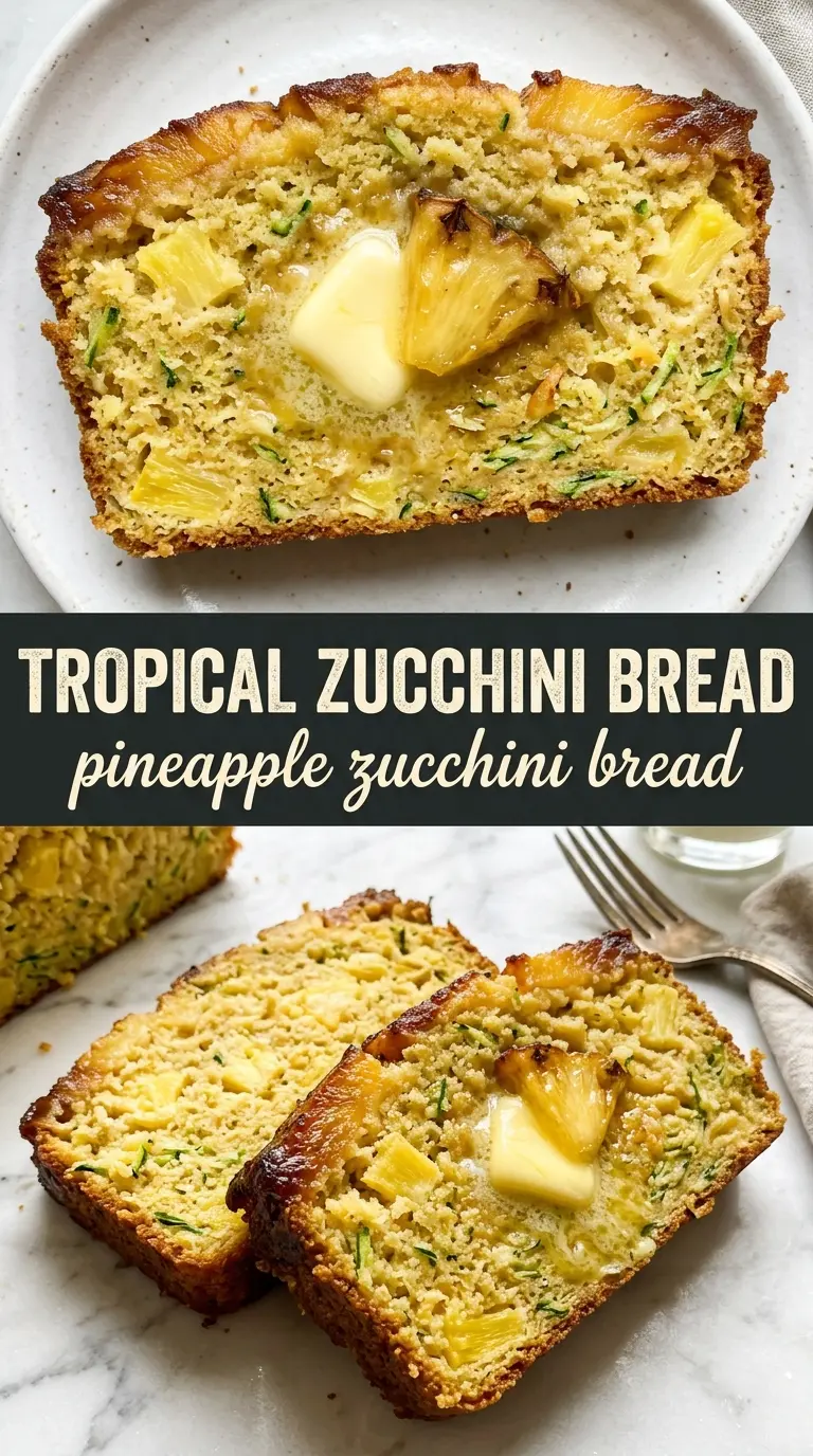 Pineapple Zucchini Bread tropical moist loaf