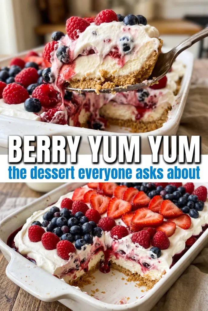Red, White and Blue Mixed Berry Yum Yum