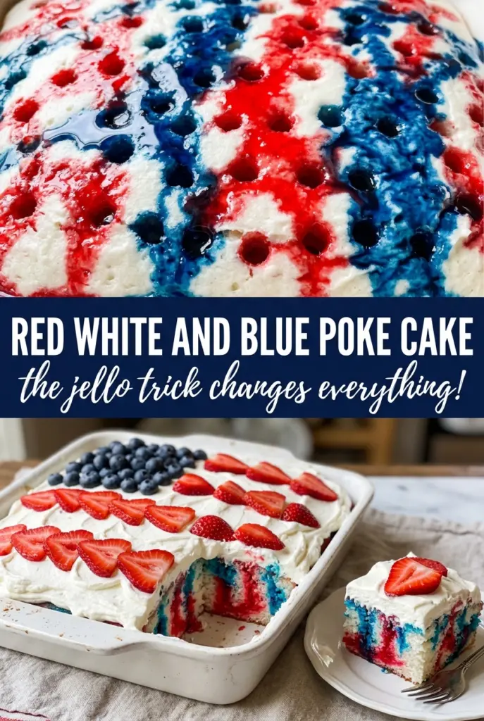 Red, White and Blue Poke Cake