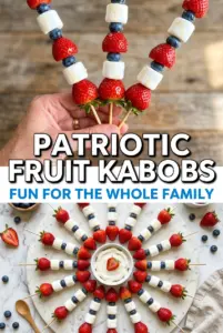 Red, White & Blue Fruit Kabobs