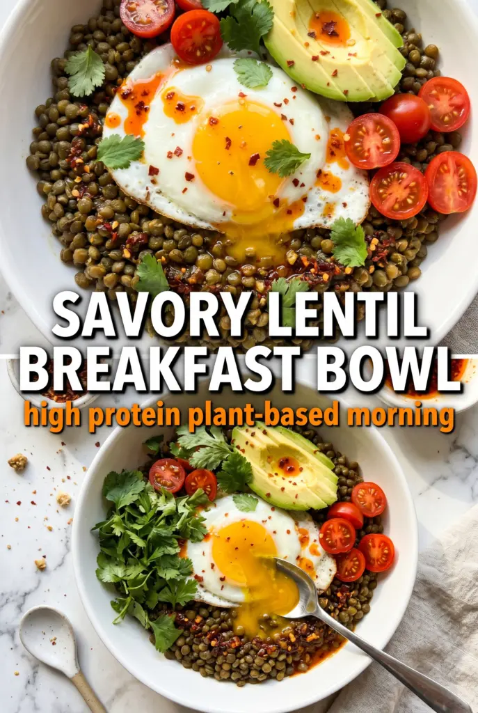 Savory Lentil Breakfast Bowl