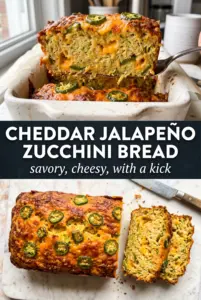 Savory Zucchini Bread with Cheddar and Jalapeños