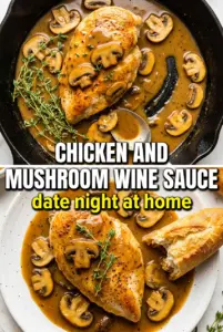 Skillet Chicken and Mushroom Wine Sauce