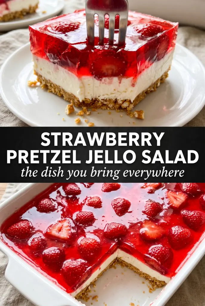 Strawberry Pretzel Jello Salad
