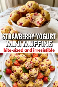 Strawberry Yogurt Mini Muffins