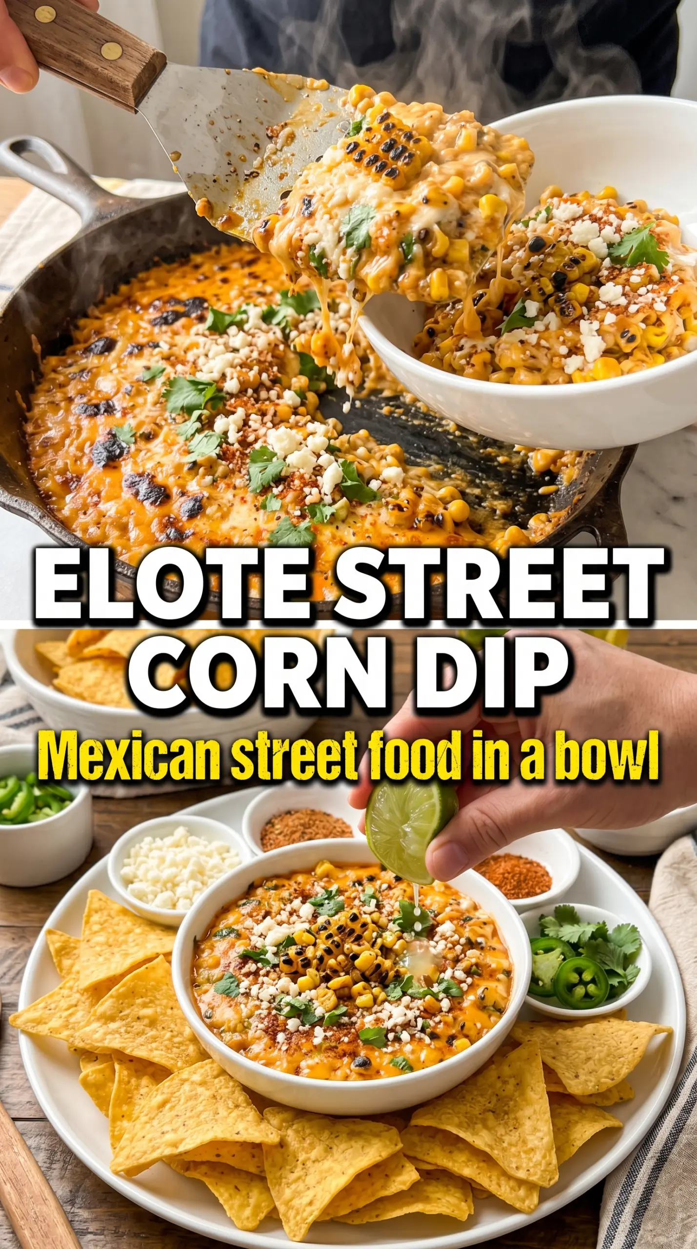 Street Corn Dip creamy charred cheesy