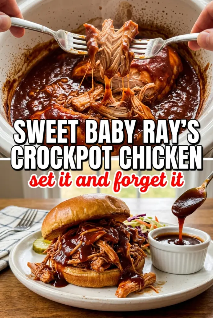 Sweet Baby Ray’s Crockpot Chicken