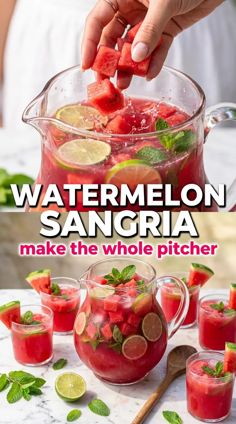 Watermelon Sangria blush-pink minty citrus