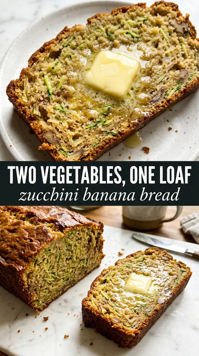 Zucchini Banana Bread moist crumb golden