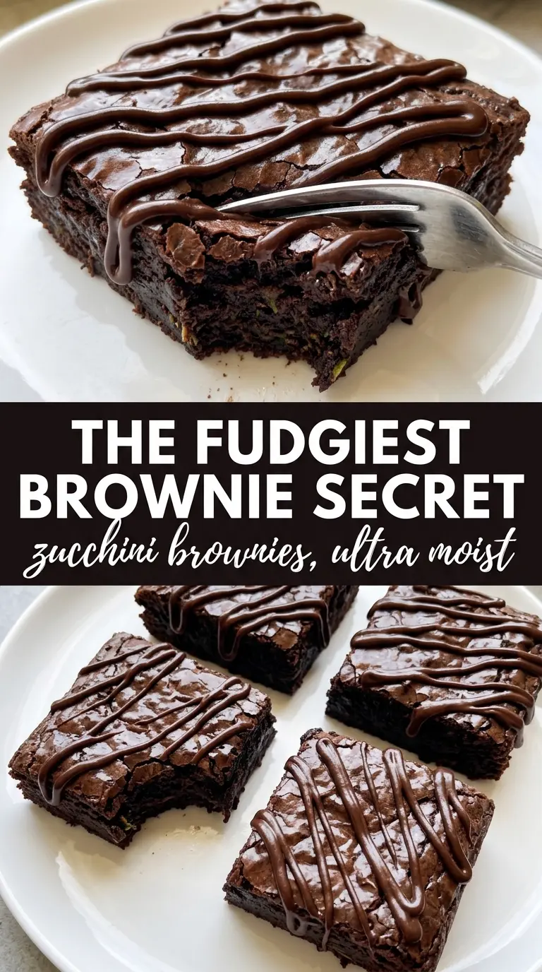 Zucchini Brownies fudgy chocolate hidden veggie