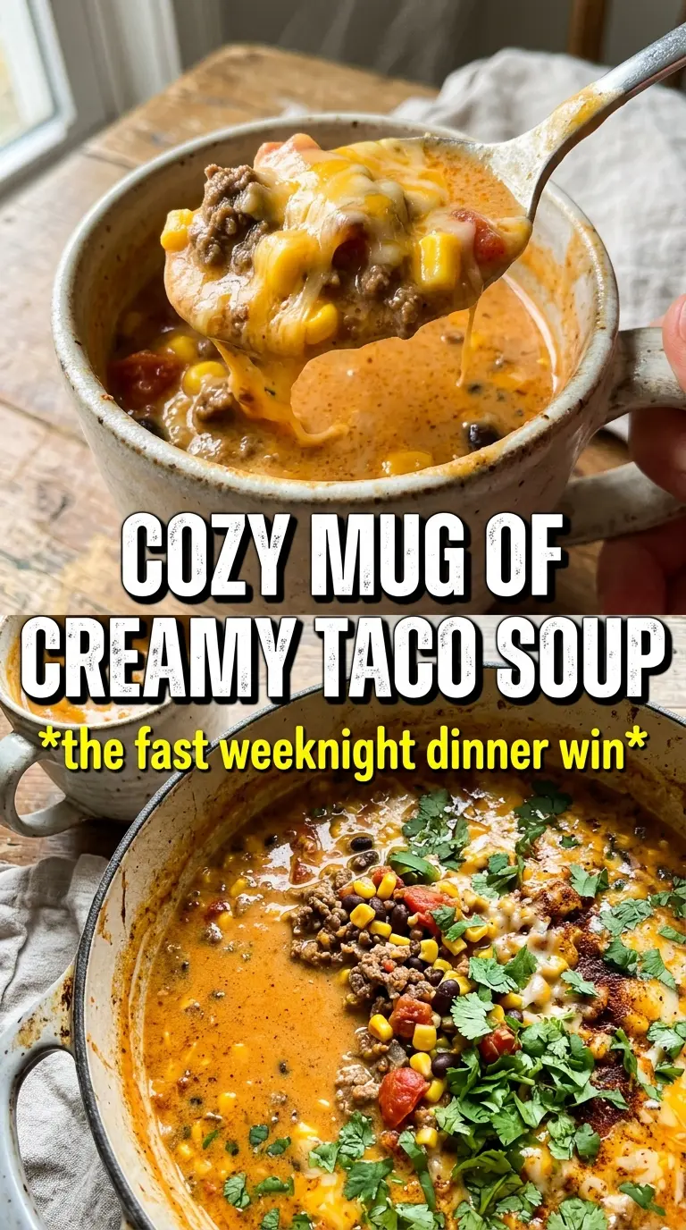 30-Minute Creamy Taco Soup rich creamy Tex-Mex