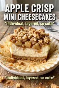 Apple Crisp Mini Cheesecakes