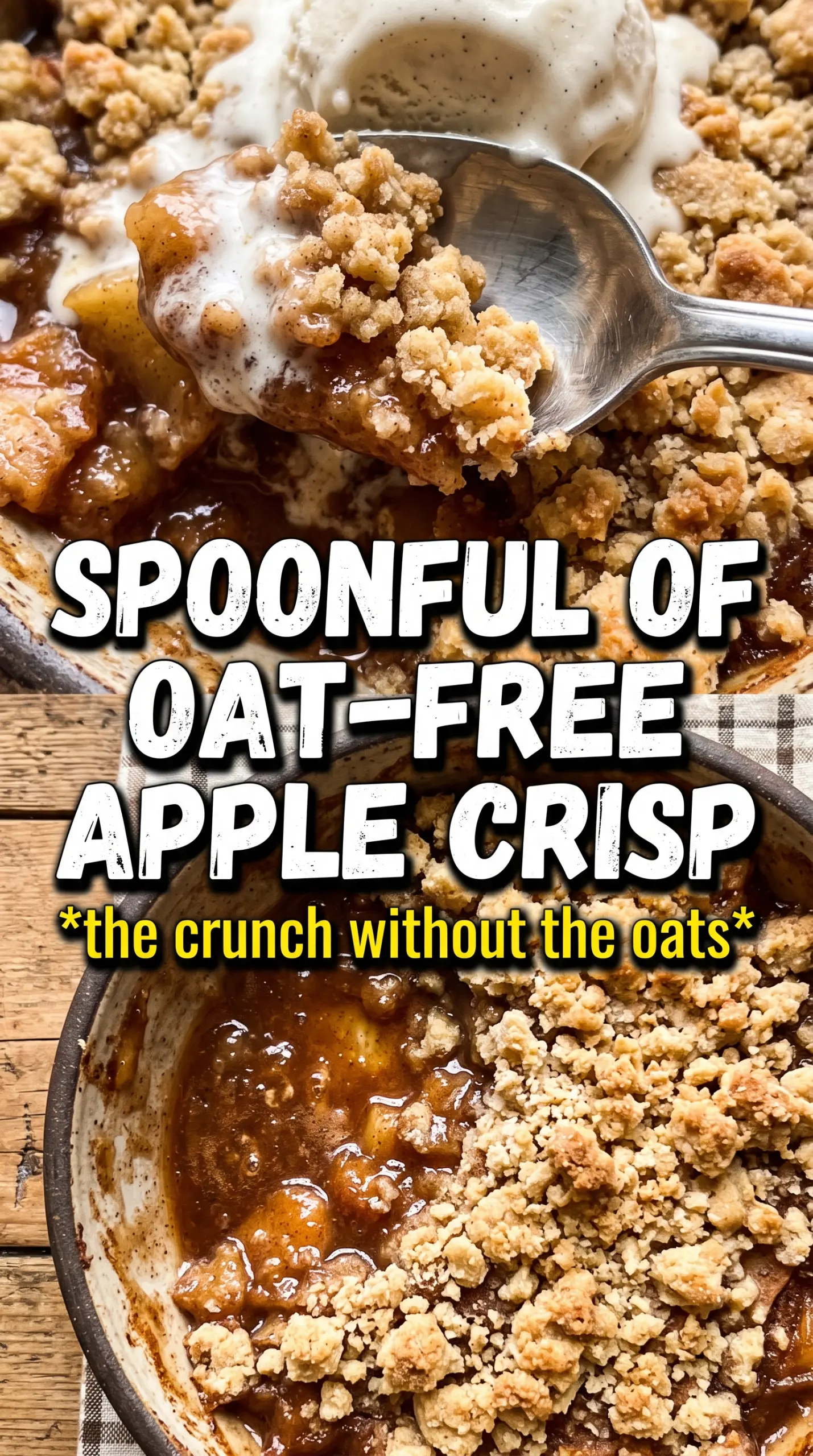 Apple Crisp Without Oats crunchy cinnamon crumble