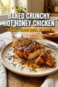 Baked Crunchy Hot Honey Chicken