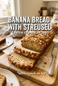 Banana Bread with Streusel Topping