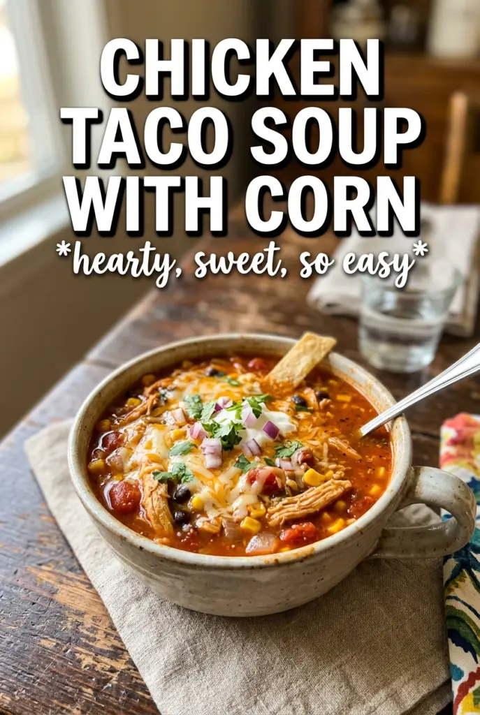 Chicken Taco Soup With Corn