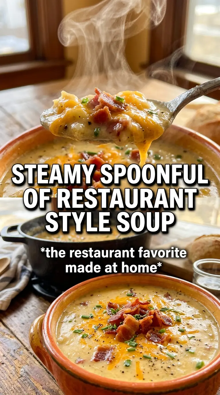 Copycat Chili's baked potato soup creamy loaded