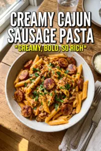 Creamy Cajun Sausage Pasta